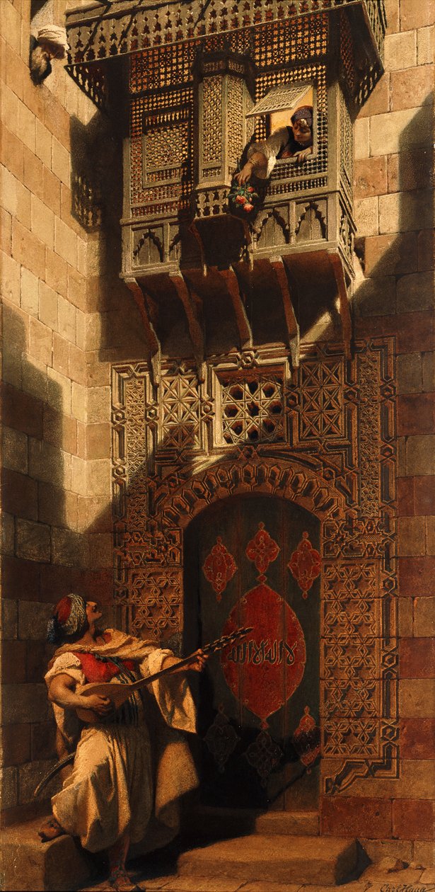 Serenada w Kairze; Eine Serenata w Kairze, 1893 autorstwa Carl Haag