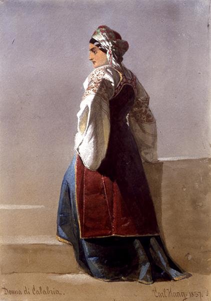 „Donna di Calabria”, portret włoskiej dziewczyny autorstwa Carl Haag