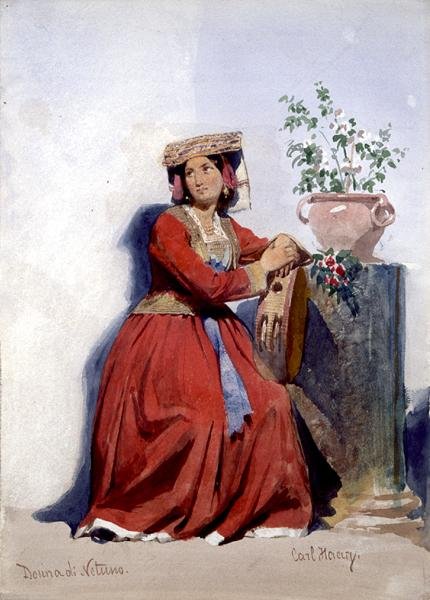 „Donna di Netuno”, portret włoskiej dziewczyny ze wsi autorstwa Carl Haag