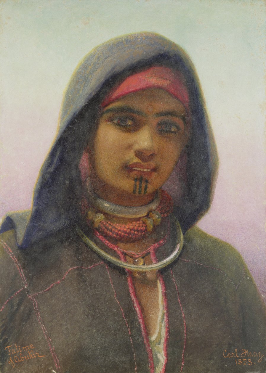 „Fatime of Abukir”, portret egipskiej dziewczyny Fellaheen, 1858 autorstwa Carl Haag