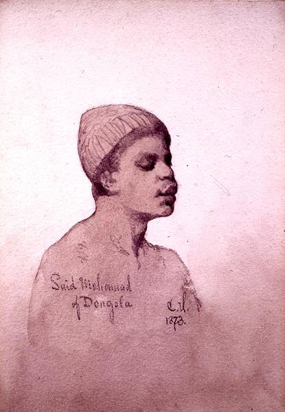 Powiedział Mohamad z Dongoli (Sudan) 1873 (ołówek i umyć na papierze) autorstwa Carl Haag