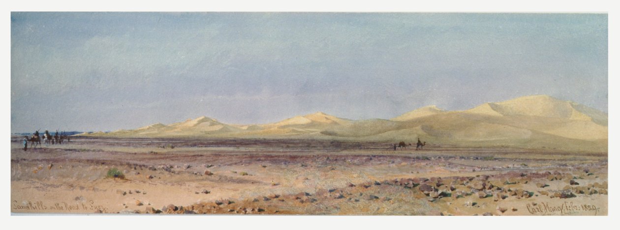 Sand Hills na drodze do Suezu, 1859 autorstwa Carl Haag