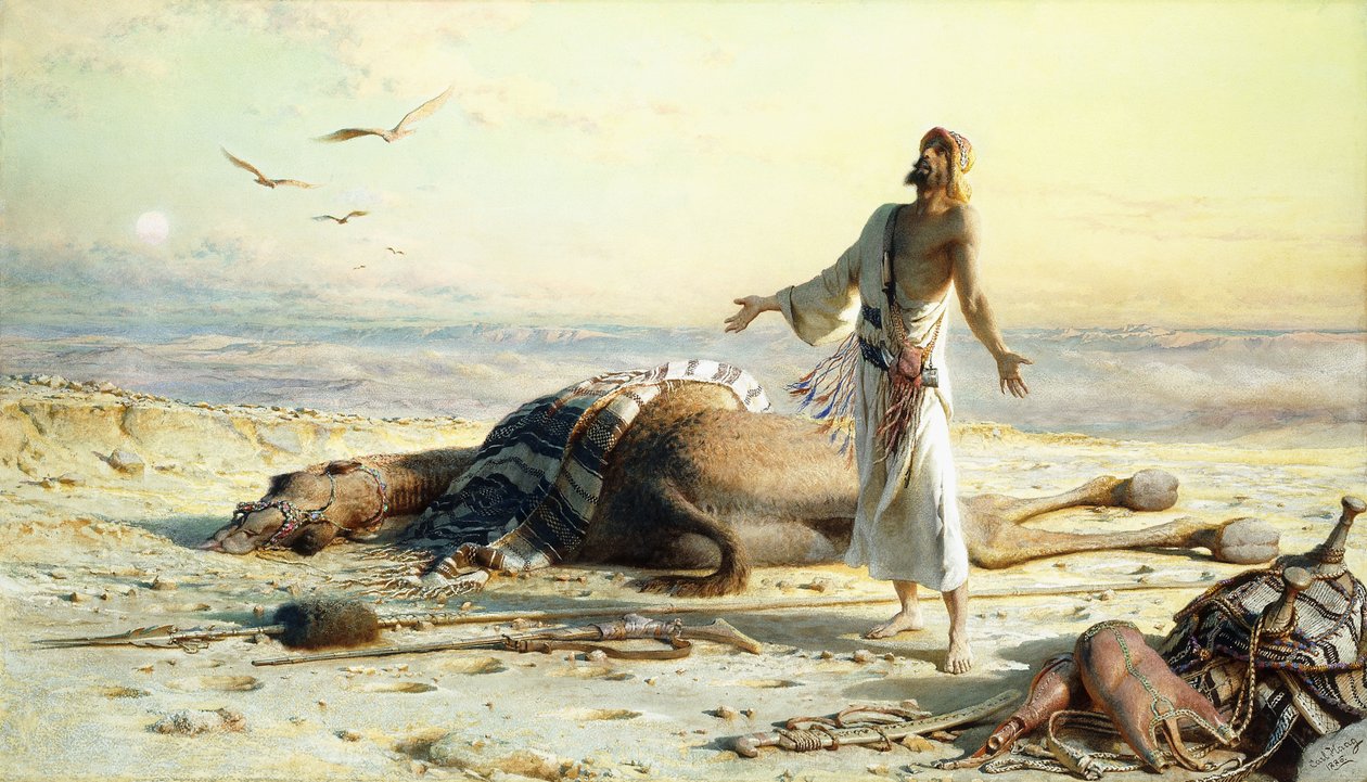 Wrak statku na pustyni, 1886 autorstwa Carl Haag