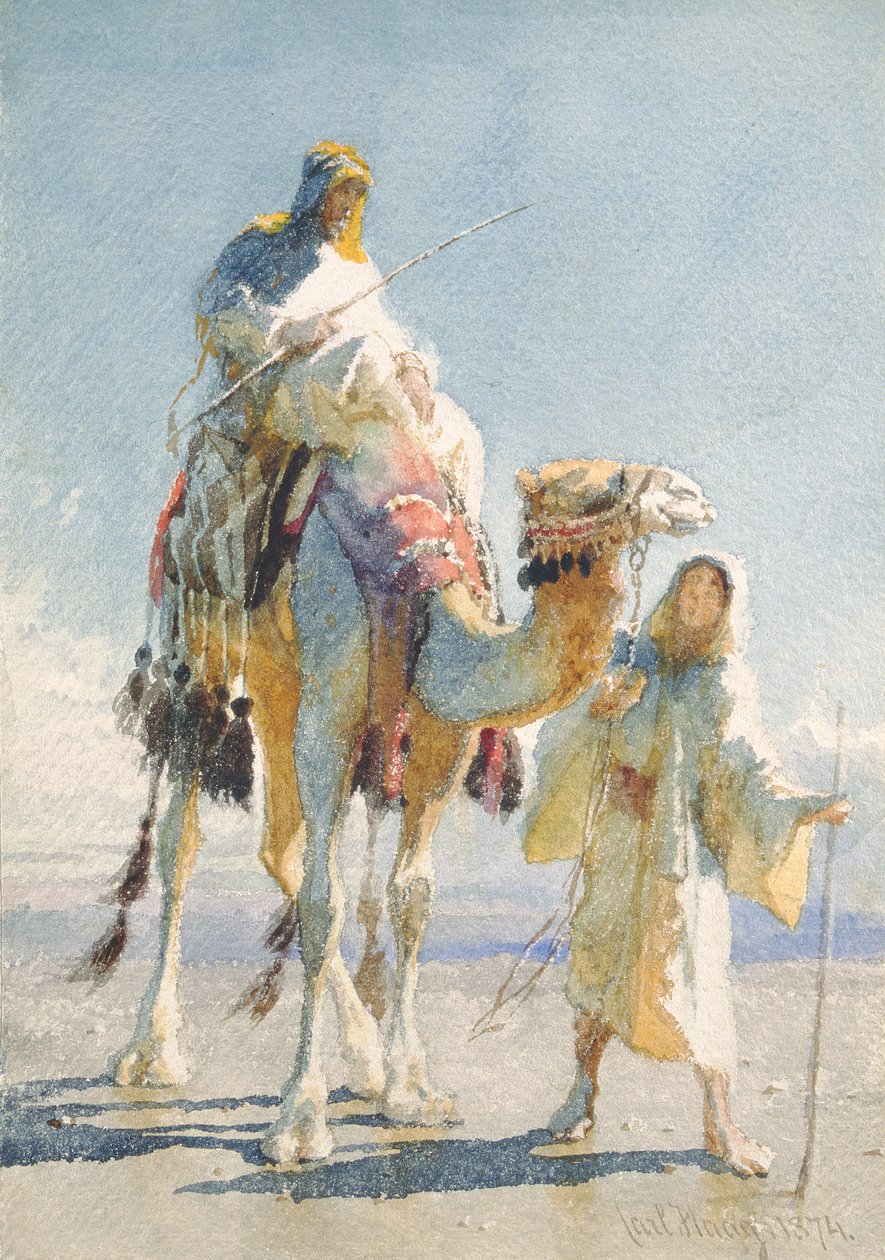 Shaik i jego przewodnik, 1874 autorstwa Carl Haag