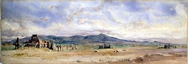 Willa Lucullusa w Misenum nad Zatoką Neapolitańską (akwarela na papierze) autorstwa Carl Haag