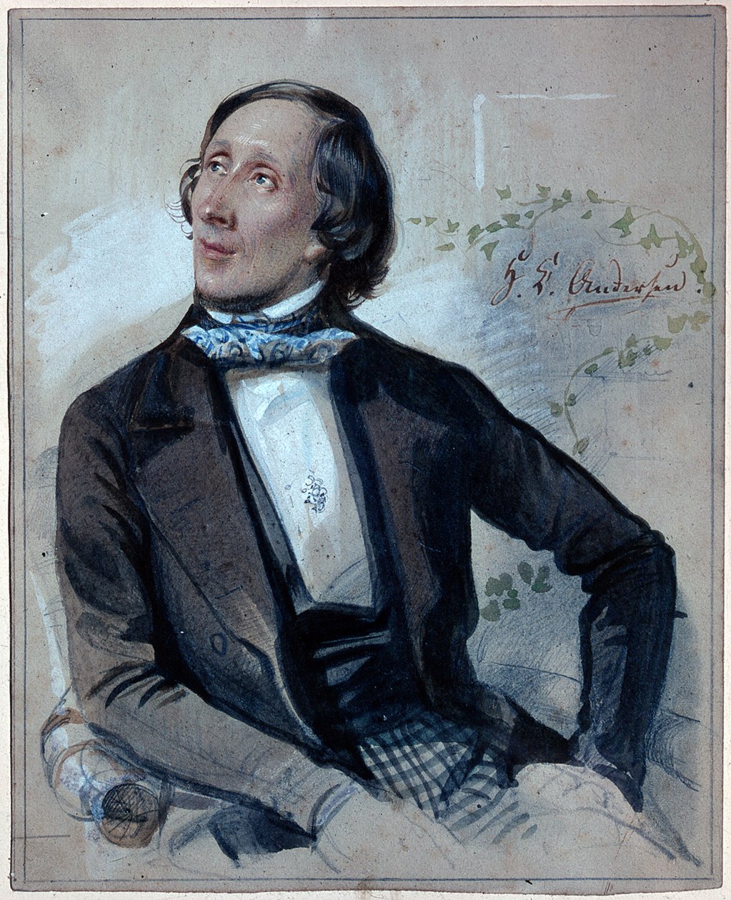 Portret Hansa Christiana Andersena (1805-1875) autorstwa Carl Hartmann