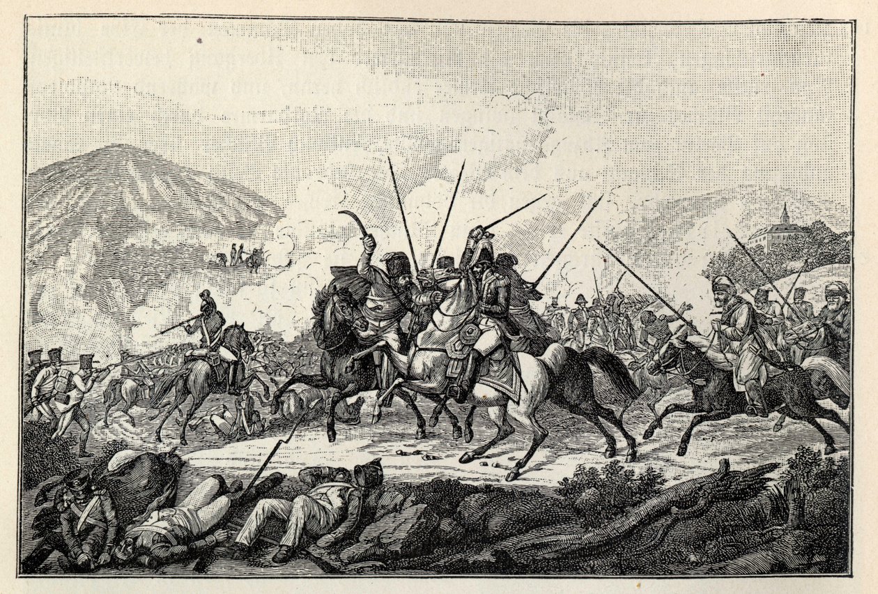 Schwytanie generała Vandamme w bitwie pod Kulm 30 sierpnia 1813 r. autorstwa Carl Heinrich Rahl