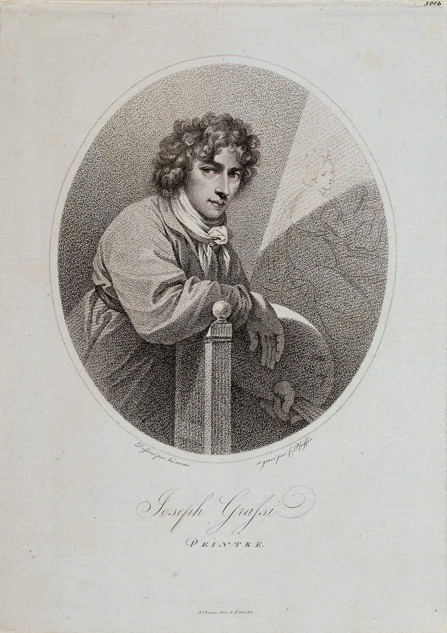 Półpostać portret Josefa Marii Grassiego po autoportrecie autorstwa Carl Hermann Pfeiffer