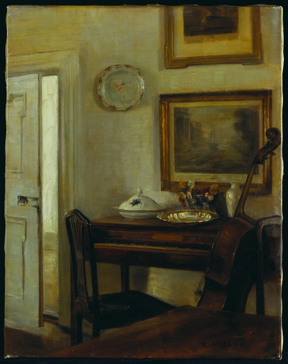 Sala Muzyczna (olej na płótnie) autorstwa Carl Holsoe
