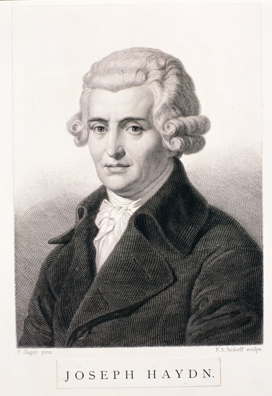 Joseph Haydn (1732-1809) grawerowany przez F.A. Andorff autorstwa Carl Jager