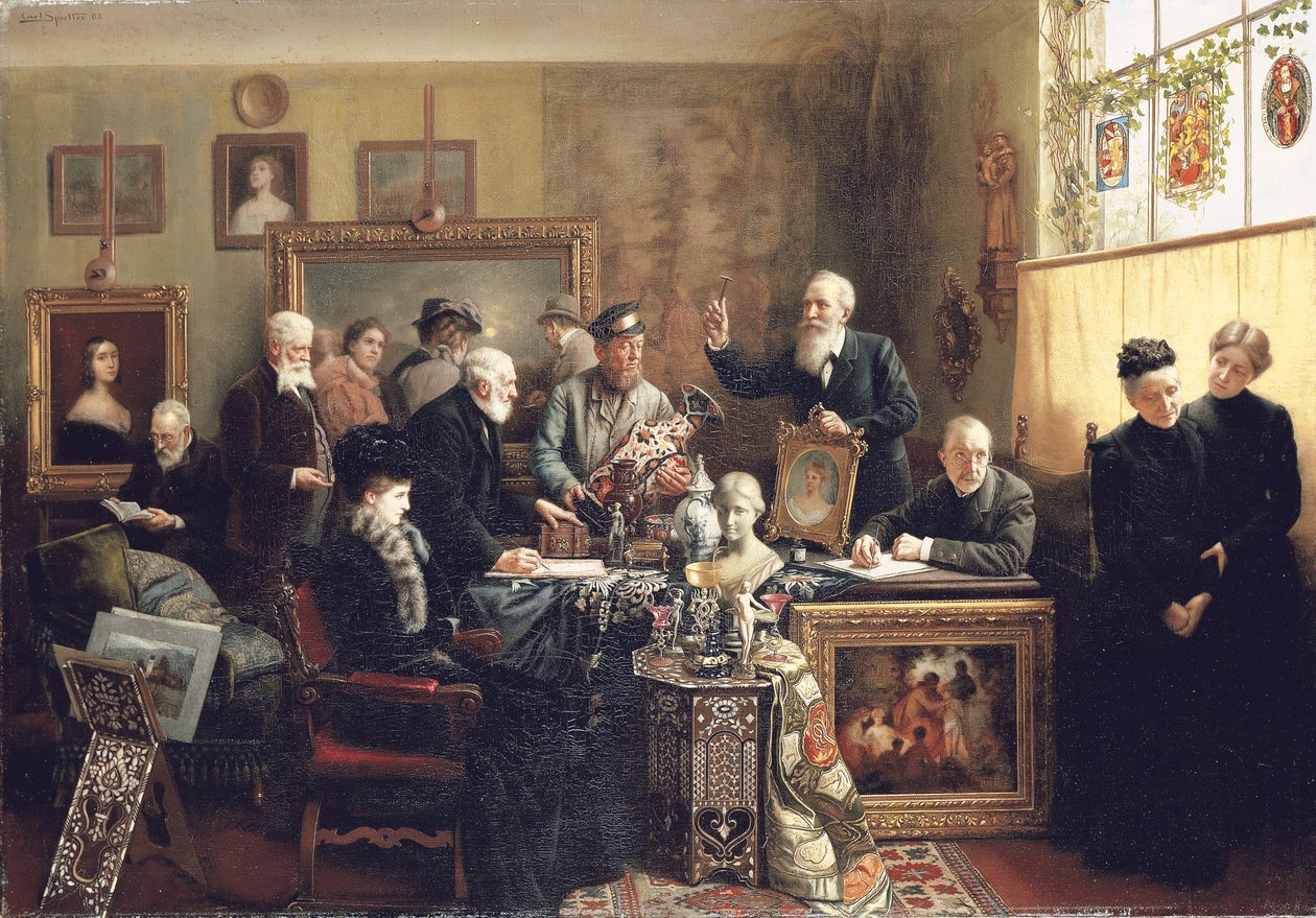Aukcja majątku, 1903 autorstwa Carl Johann Spielter