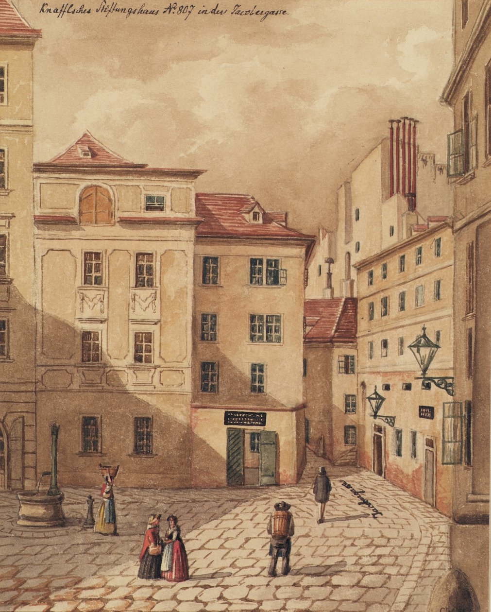 Dom Fundacji Knaffelsche przy Jacobergasse nr 807 w Wiedniu autorstwa Carl L. Wiesböck