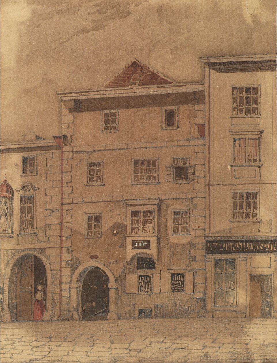 Dom, w którym zmarł Mozart, przy Rauhensteingasse w Wiedniu. autorstwa Carl L. Wiesböck