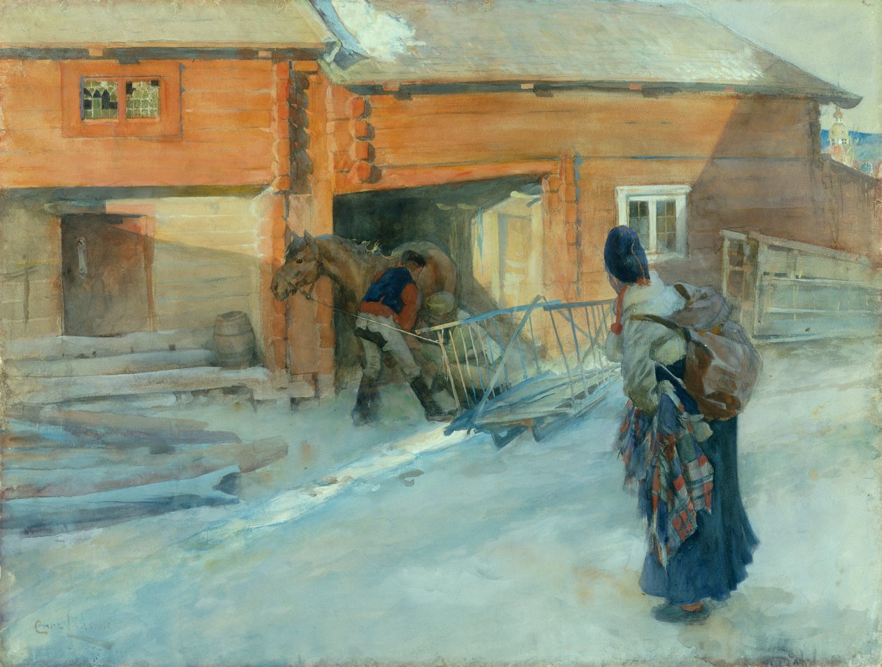Gospodarstwo, Bingsjo autorstwa Carl Larsson