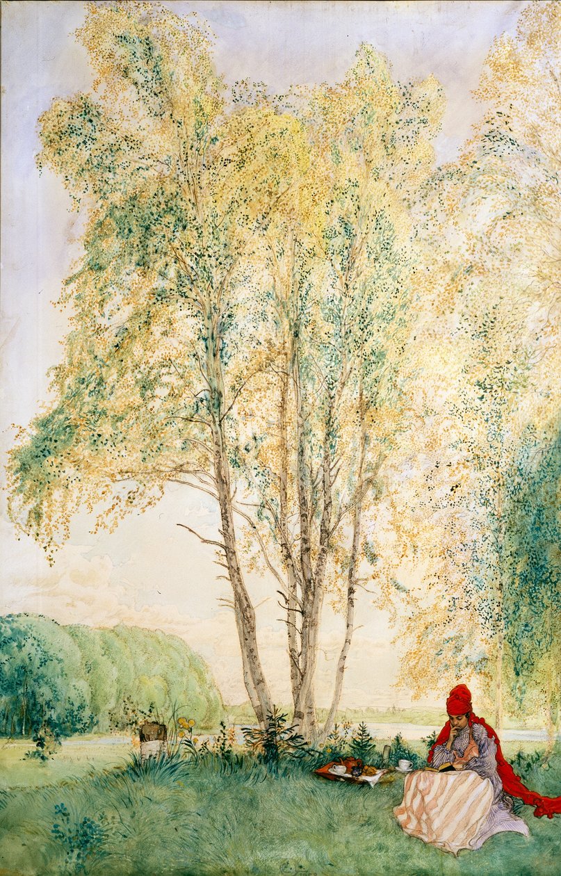 Pod brzozami autorstwa Carl Larsson