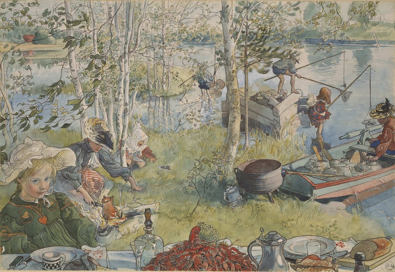 Rak, z serii "Dom", ok. 1895 (akwarela na papierze) autorstwa Carl Larsson