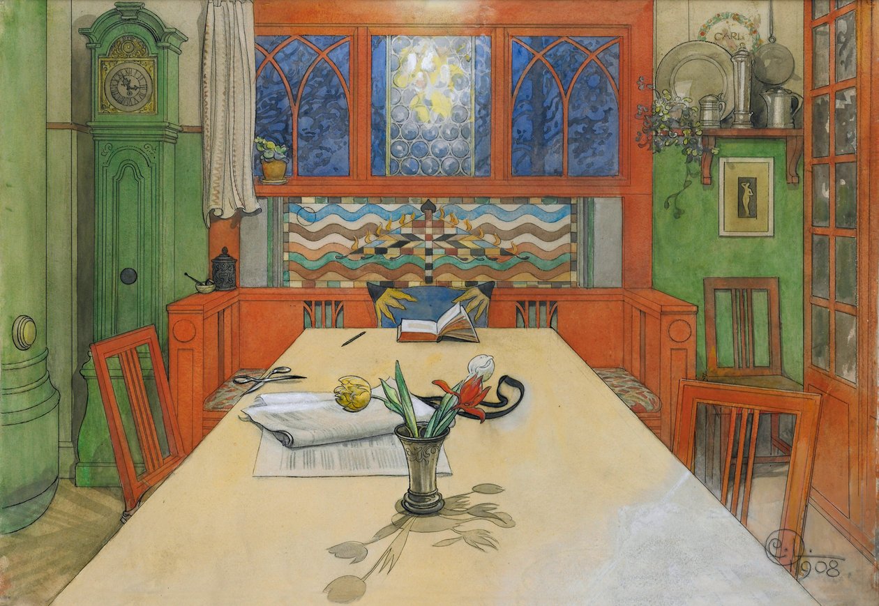 Dzień się skończył, dobranoc! 1908 autorstwa Carl Larsson