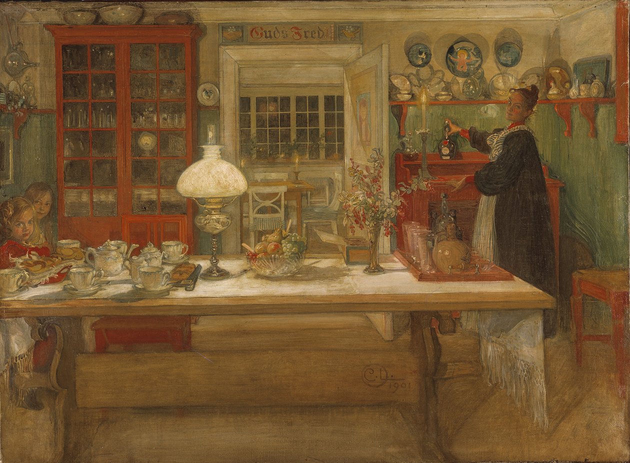 Przygotowanie do gry autorstwa Carl Larsson