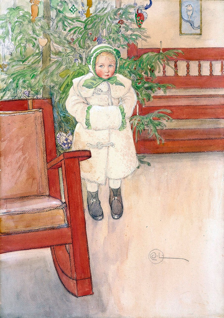 Dziewczyna i fotel bujany, 1907 autorstwa Carl Larsson