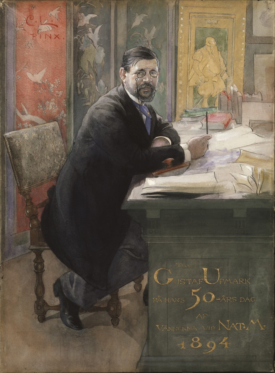 Gustaf Upmark, 1894 (pióro i atrament z toaletą na papierze) autorstwa Carl Larsson