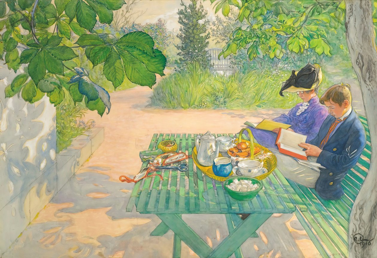 Wakacyjne czytanie autorstwa Carl Larsson