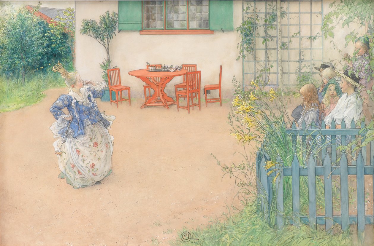 Lisbeth jako Zła Księżniczka w bajce „Fågel Blå” autorstwa P.D.A. Atterbom autorstwa Carl Larsson