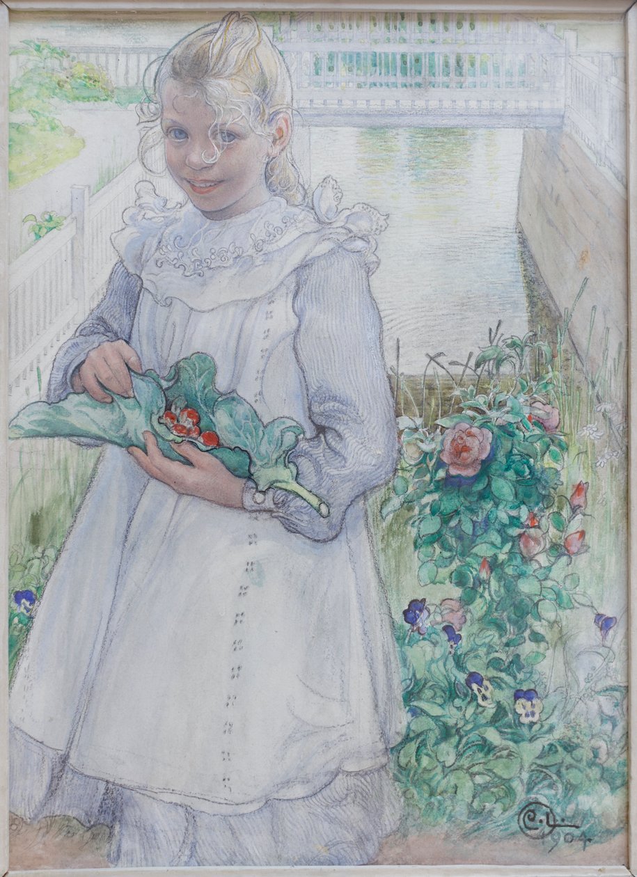 Moja mała dziewczynka z truskawkami autorstwa Carl Larsson