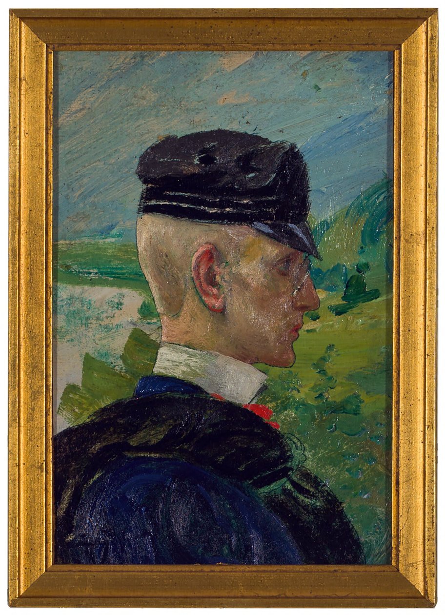 Portret chłopca. Szkic do obrazu „Poranne modlitwy” autorstwa Carl Larsson