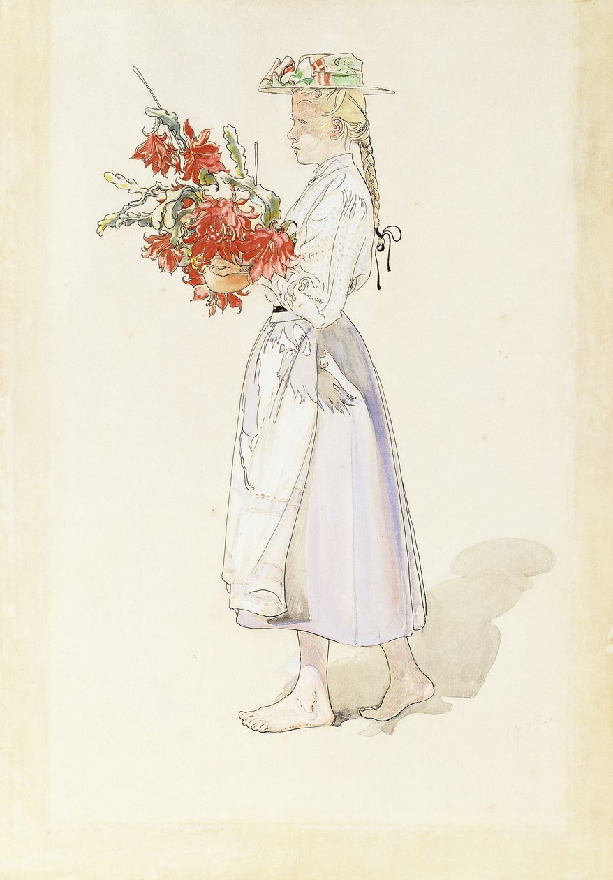 Studium do Ute blaser sommarvind (Na zewnątrz wieją letnie wiatry) autorstwa Carl Larsson