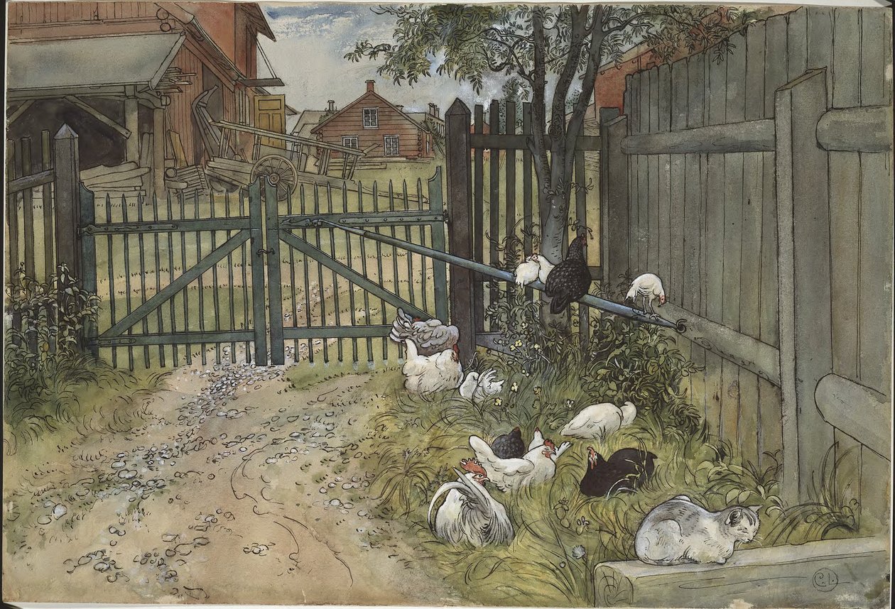 Brama. Z cyklu Dom (26 akwarel) autorstwa Carl Larsson
