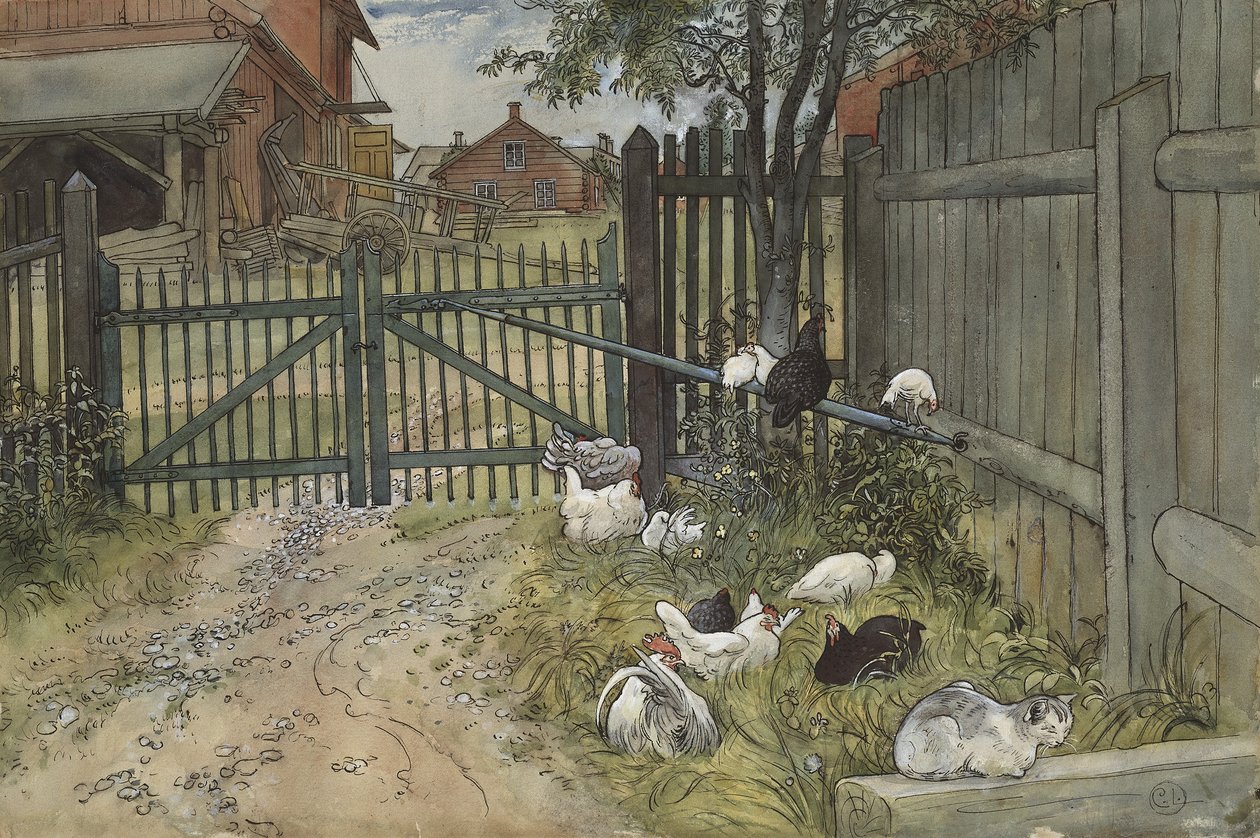 Brama, z cyklu Dom, ok. 1895 (wc na papierze) autorstwa Carl Larsson