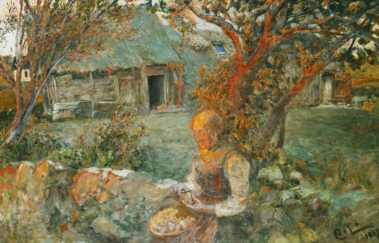 Ostatnie promienie; Ostatnie promienie, 1887-90 autorstwa Carl Larsson