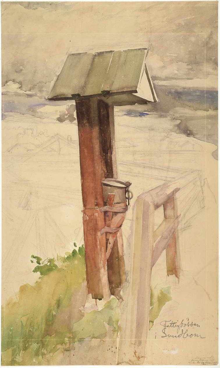Skrzynka na datki w Sundborn autorstwa Carl Larsson