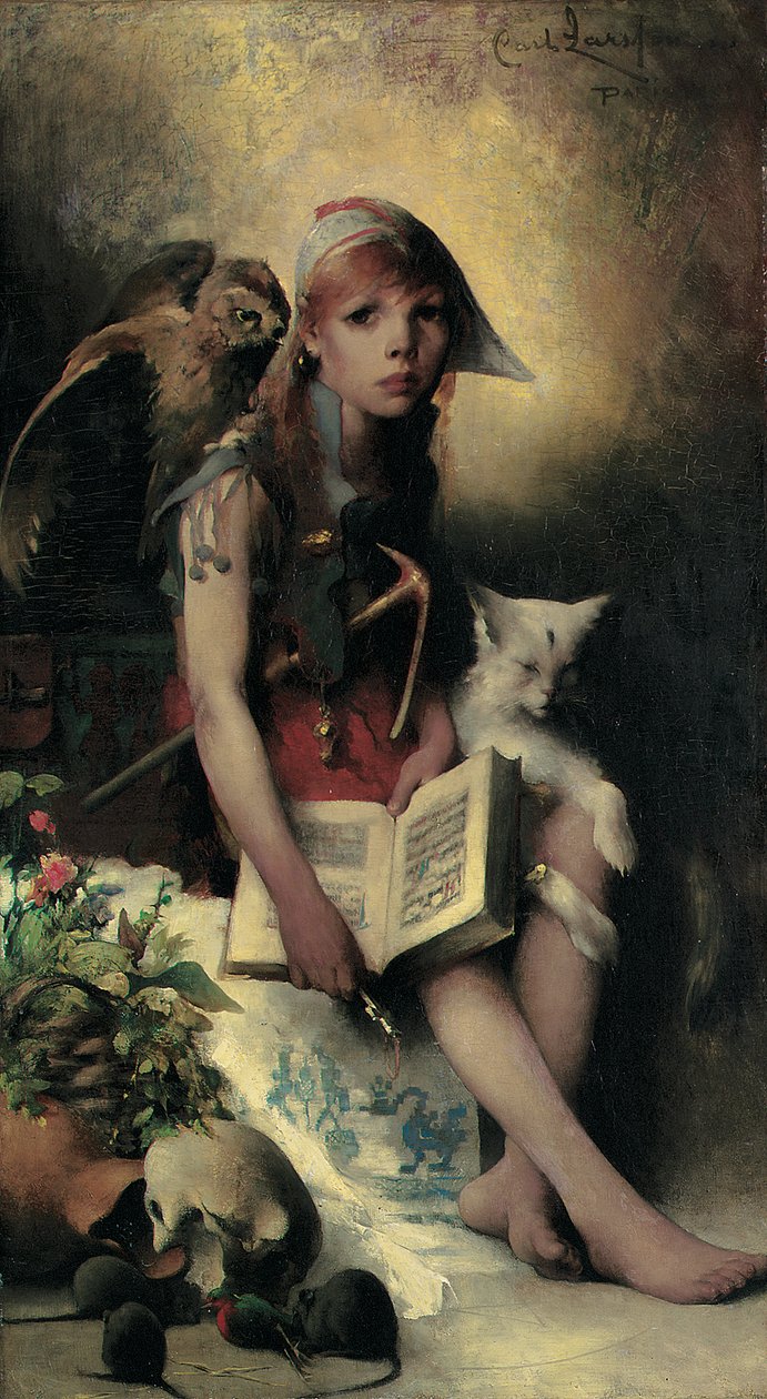 Córka czarownicy, 1881 autorstwa Carl Larsson