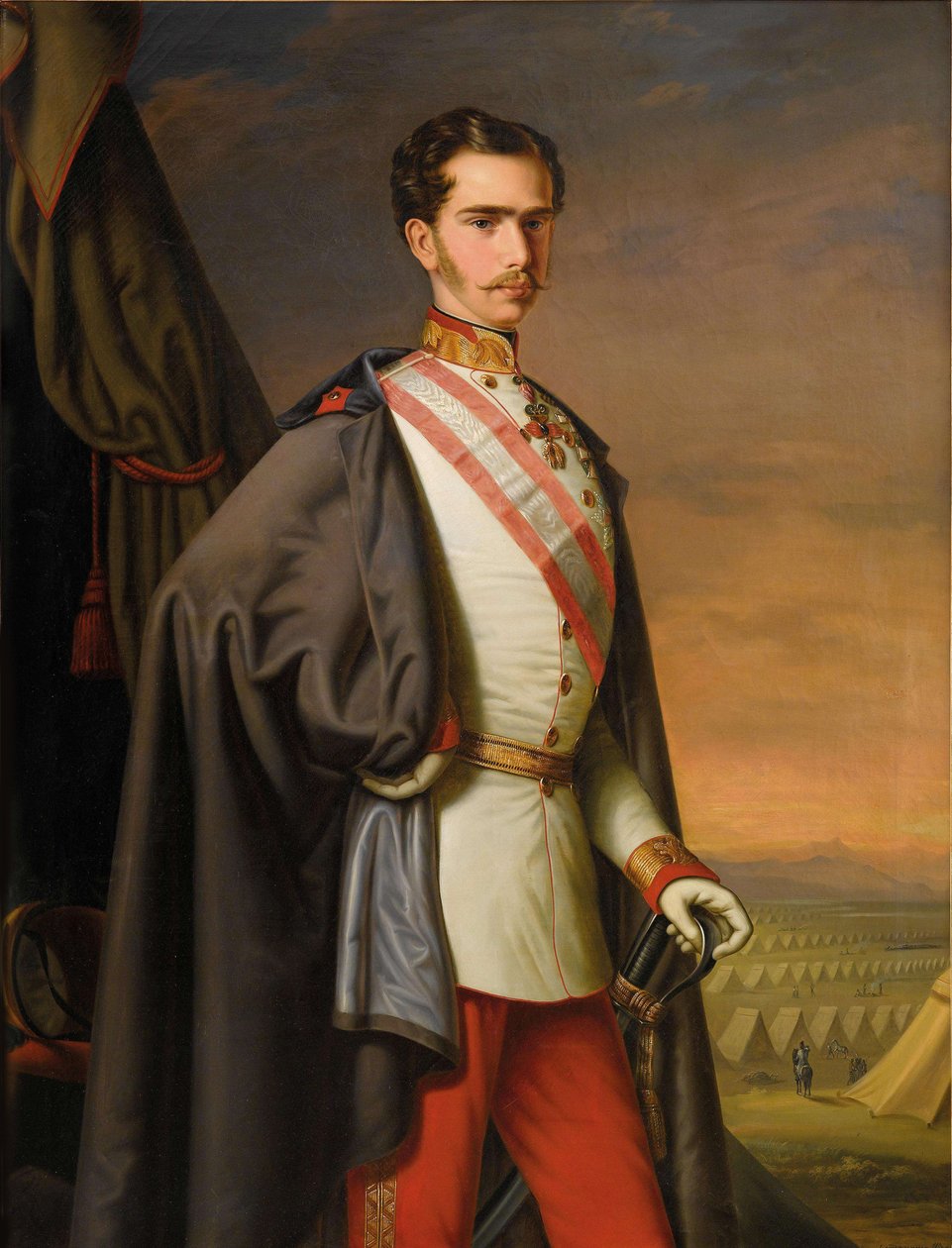 Portret cesarza Franciszka Józefa I Austrii, 1856. autorstwa Carl Lemmermayer