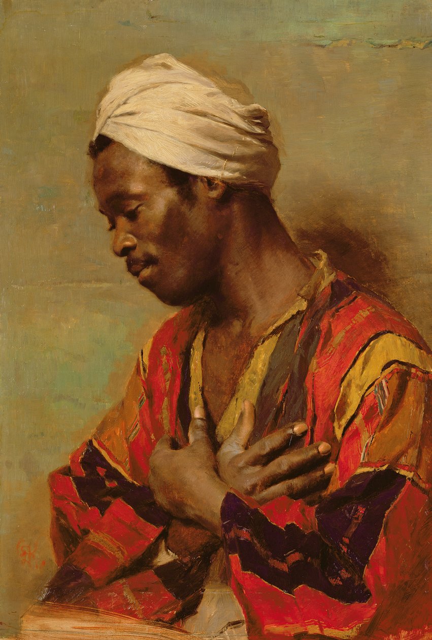 Arab w medytacji autorstwa Carl Ludwig Ferdinand Kerstan