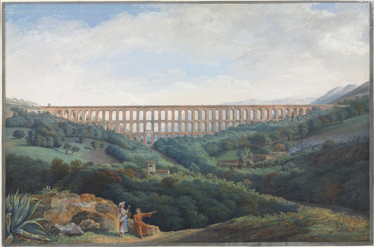 Akwedukty w Caserta autorstwa Carl Ludwig Hackert