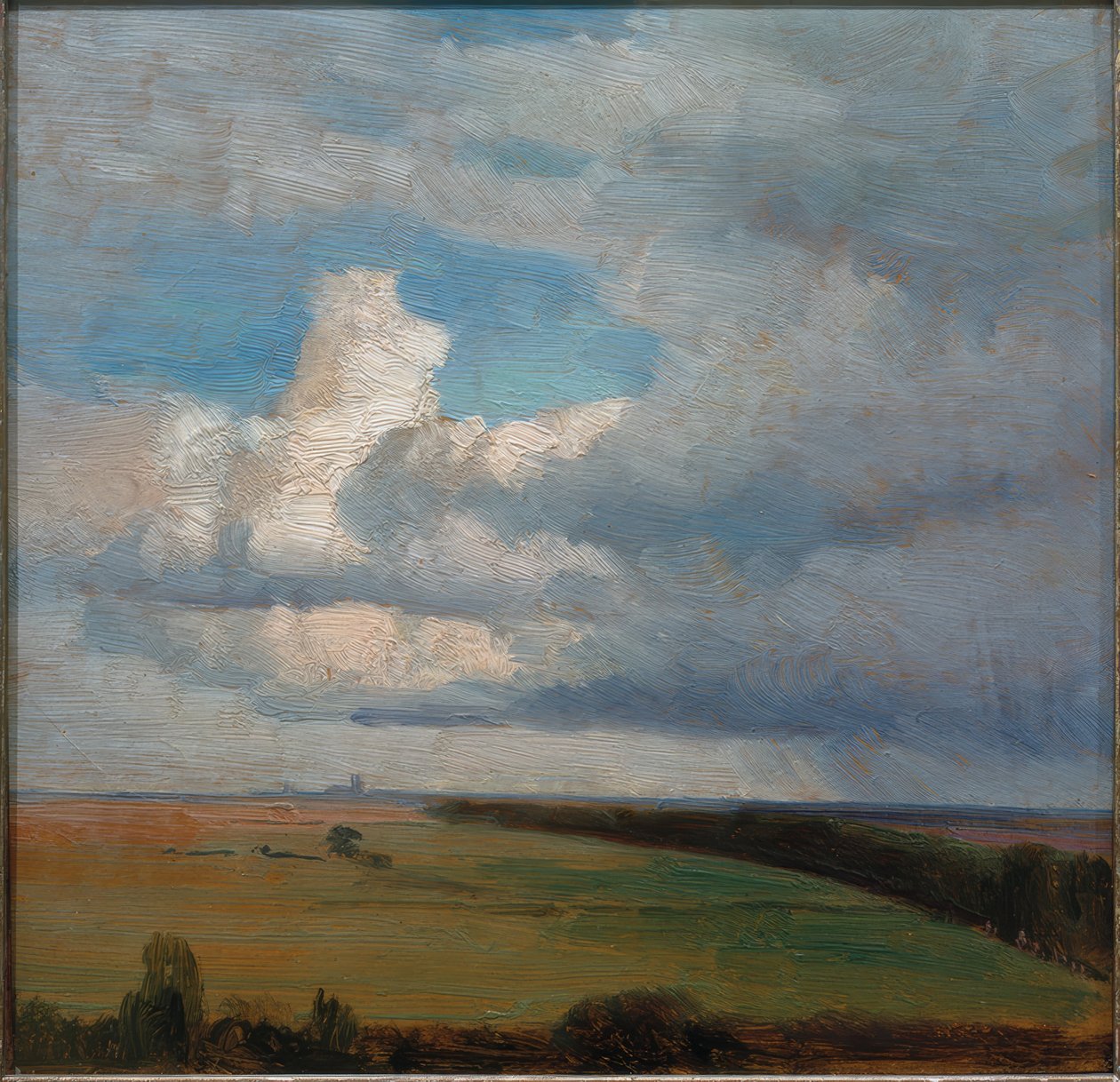 Krajobraz w pobliżu Monachium autorstwa Carl Ludwig Seeger