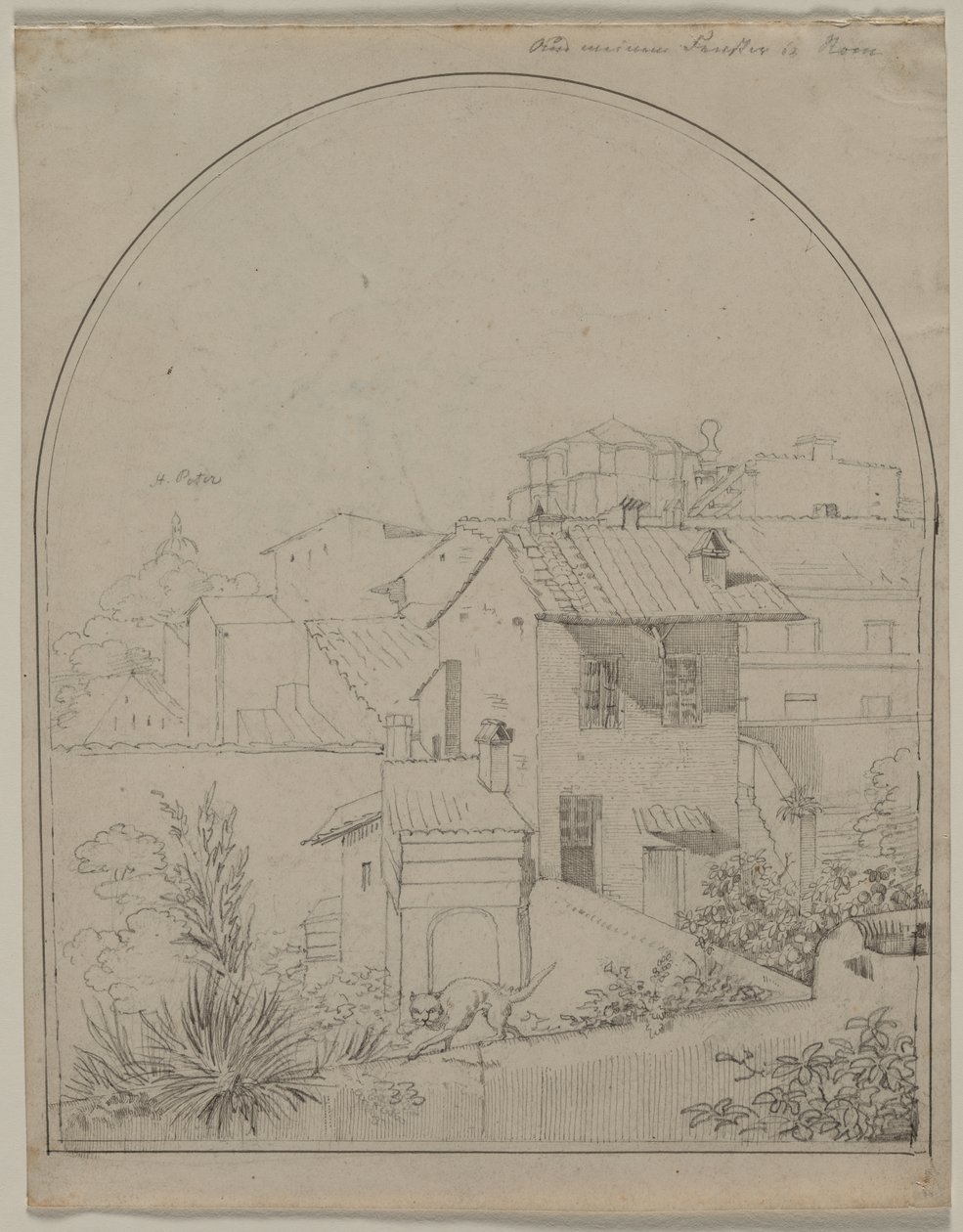 Widok z mojego okna w Rzymie (prosto) autorstwa Carl Ludwig Tischbein