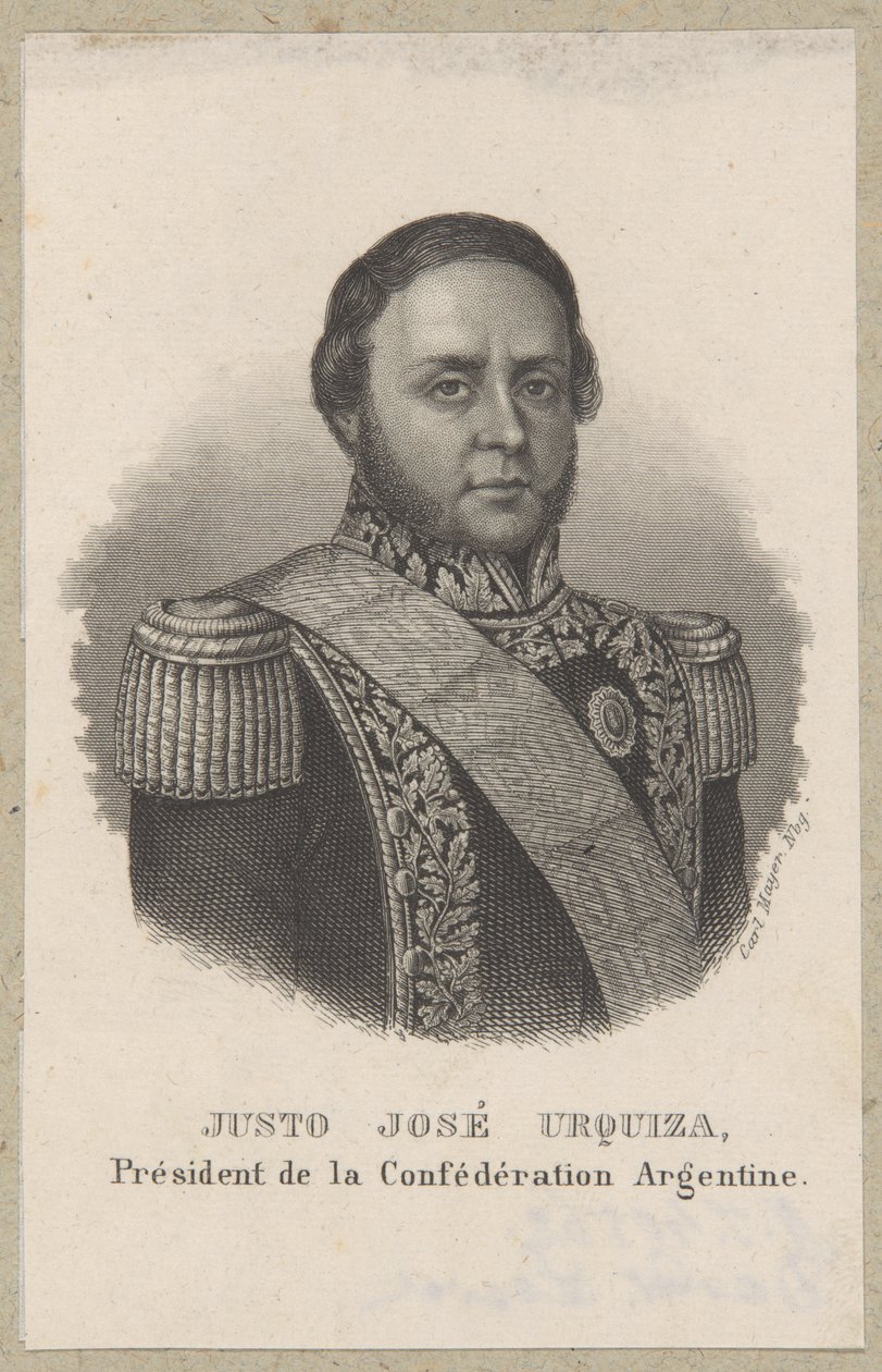 Justo Jose Urquiza prezydent Argentyny autorstwa Carl Mayer