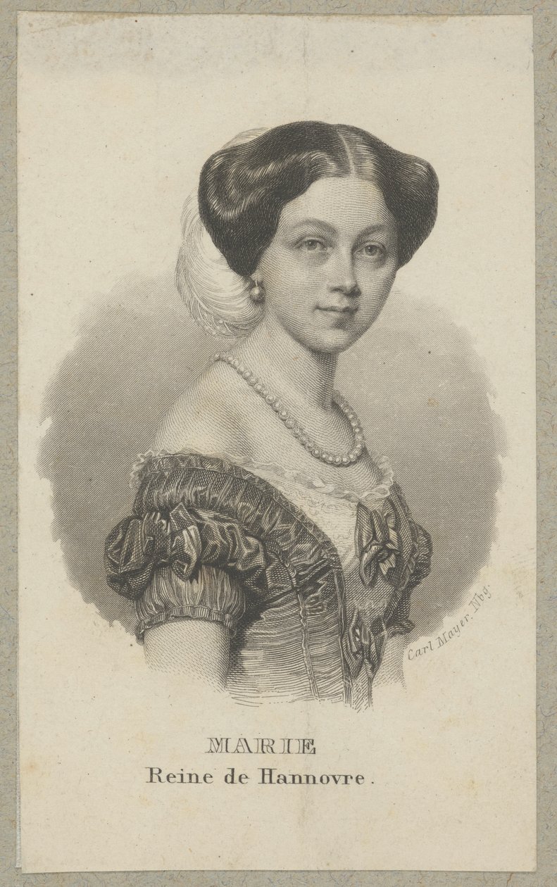 Maria Hanowerska (1776 Londyn - 1857 Londyn) - księżniczka Wielkiej Brytanii i Irlandii, Hanoweru, Brunszwiku-Lüneburga oraz poprzez małżeństwo księżna Gloucester i Edynburga autorstwa Carl Mayer