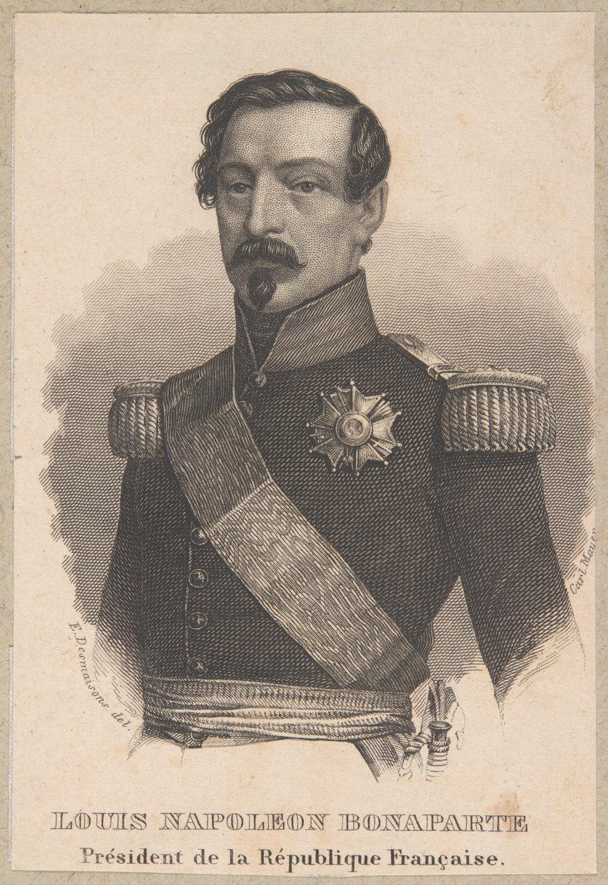 Napoleon III jako prezydent Francji autorstwa Carl Mayer