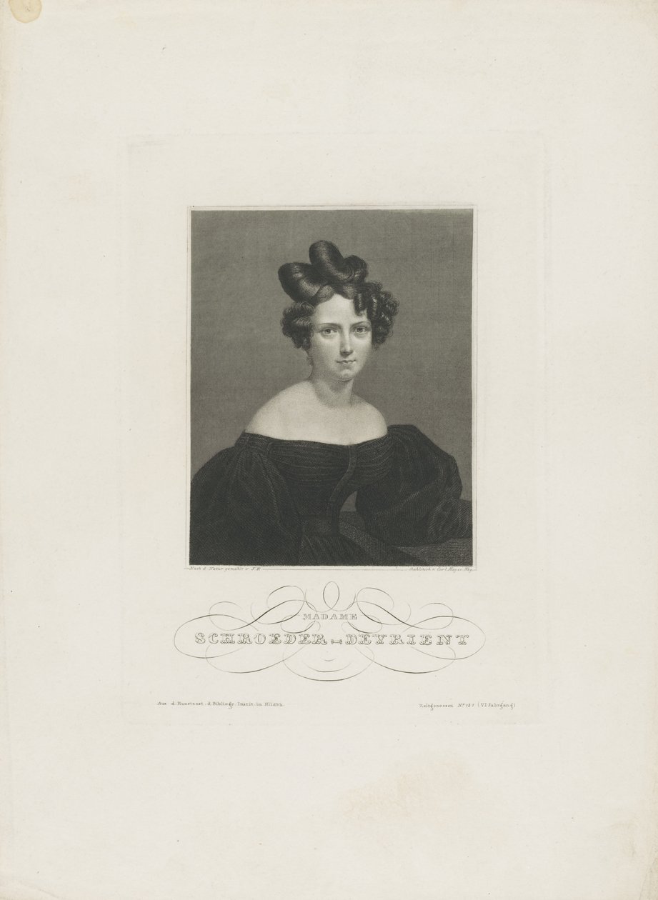 Portret śpiewaczki operowej Wilhelmine Schröder-Devrient 1804-1860 , ok. 1930 r. 1840. autorstwa Carl Mayer