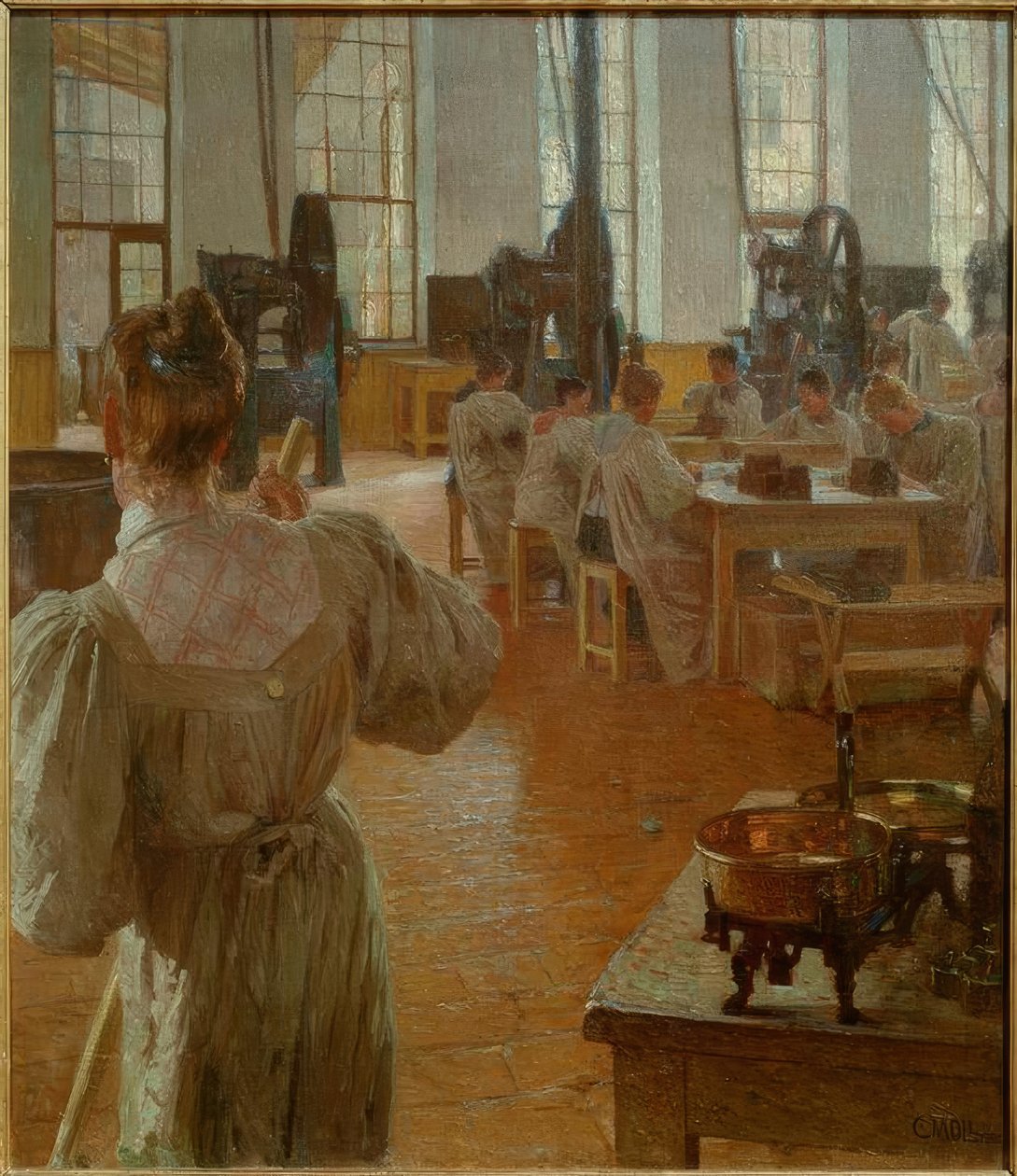 W fabryce środków do kawy autorstwa Carl Moll