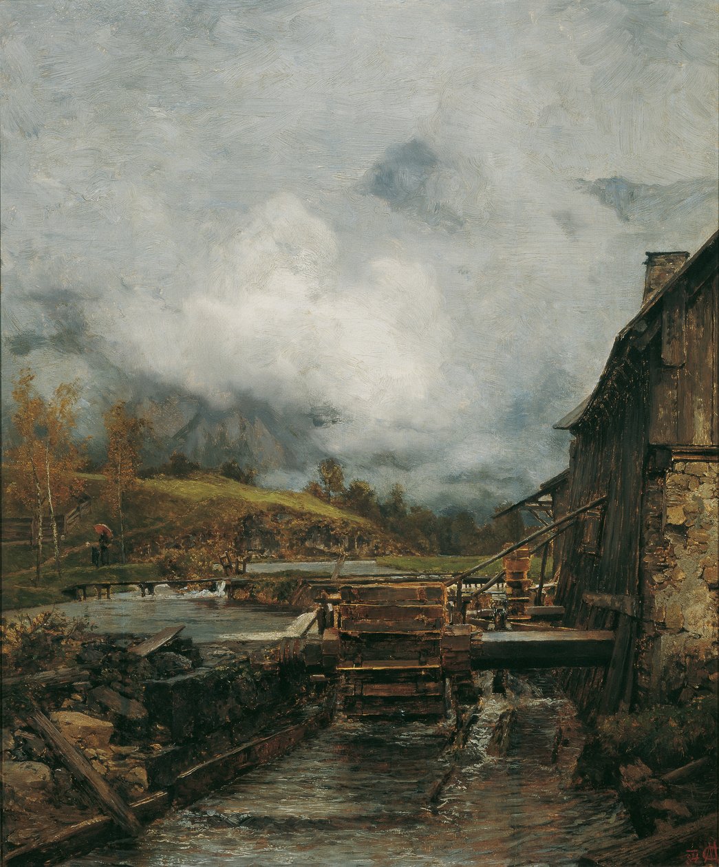 Młyn wodny w Goisern (według Emila Jakoba Schindlera) autorstwa Carl Moll