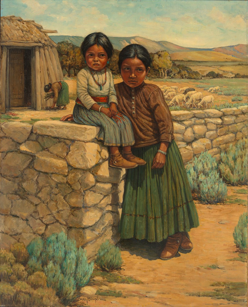 Siostry Navajo autorstwa Carl Moon