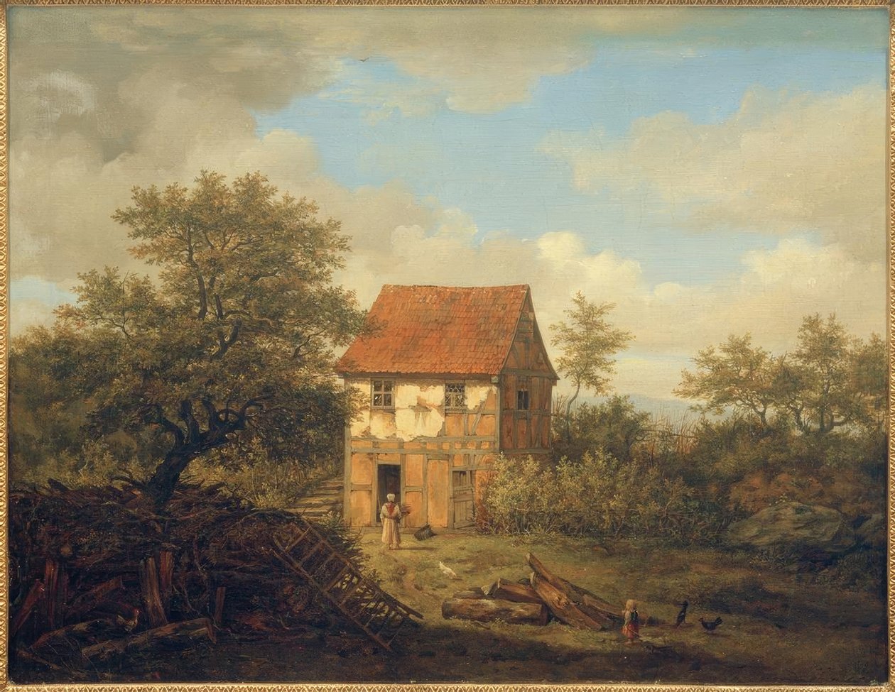 C.Morgenstern, gra w Born Castle w górach Taunus autorstwa Carl Morgenstern