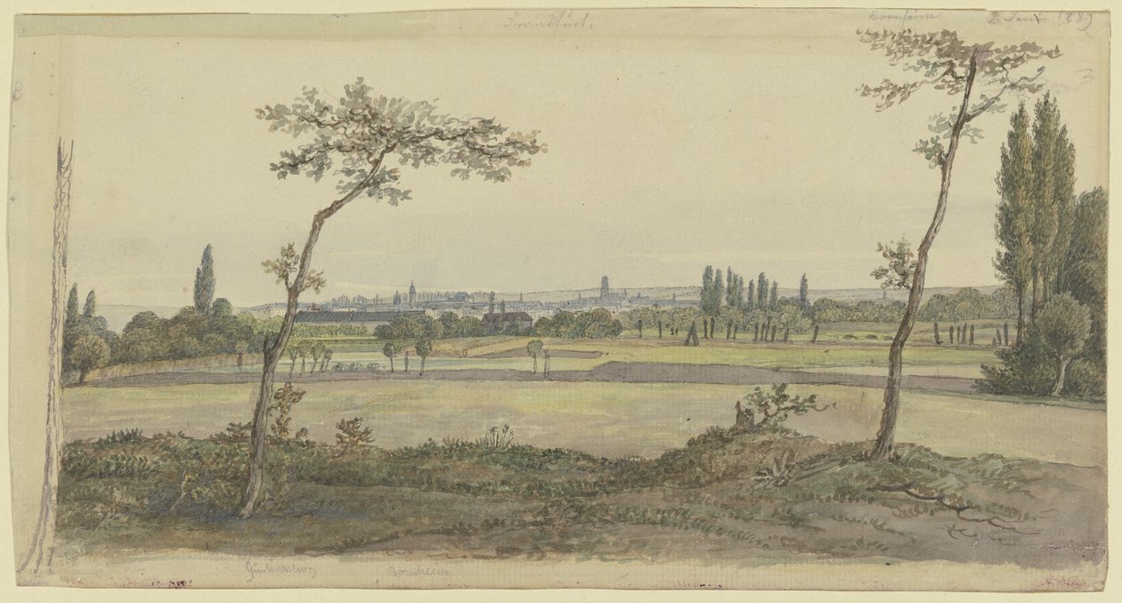 Widok Frankfurtu nad Menem autorstwa Carl Morgenstern