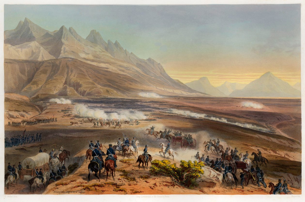 Bitwa pod Buena Vista, wyd. 1851. autorstwa Carl Nebel
