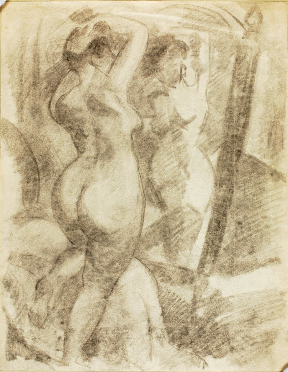 Kobieta nago przed lustrem autorstwa Carl Newman